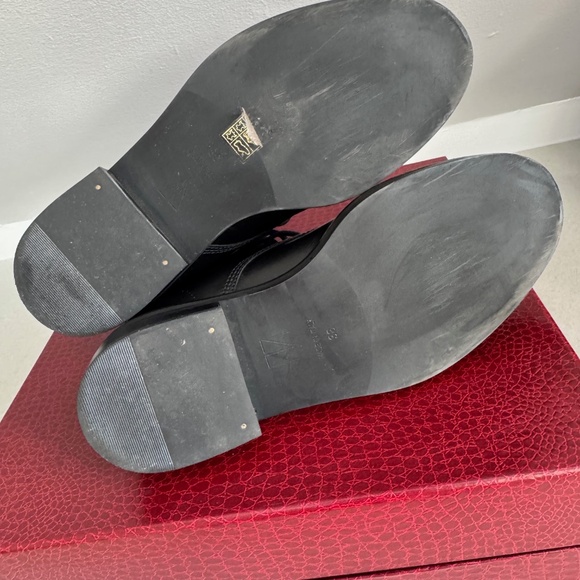 tamara mellon black lace up ankle boots standard ankle 35-calfskin women 38 - Picture 5 of 10